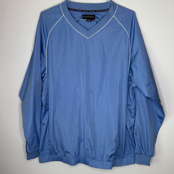 FootJoy XL Carolina Blue V-Neck Lightweight Jacket - Picture 5 of 6